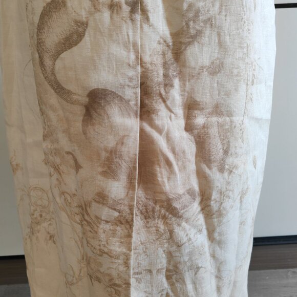 Zimmermann Drape Midi Dress In Mermaid Toile A linen midi dress featuring a fitt - Picture 10 of 12